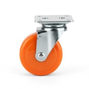 Orange Swivel Caster No Brake 2.5 Inch
